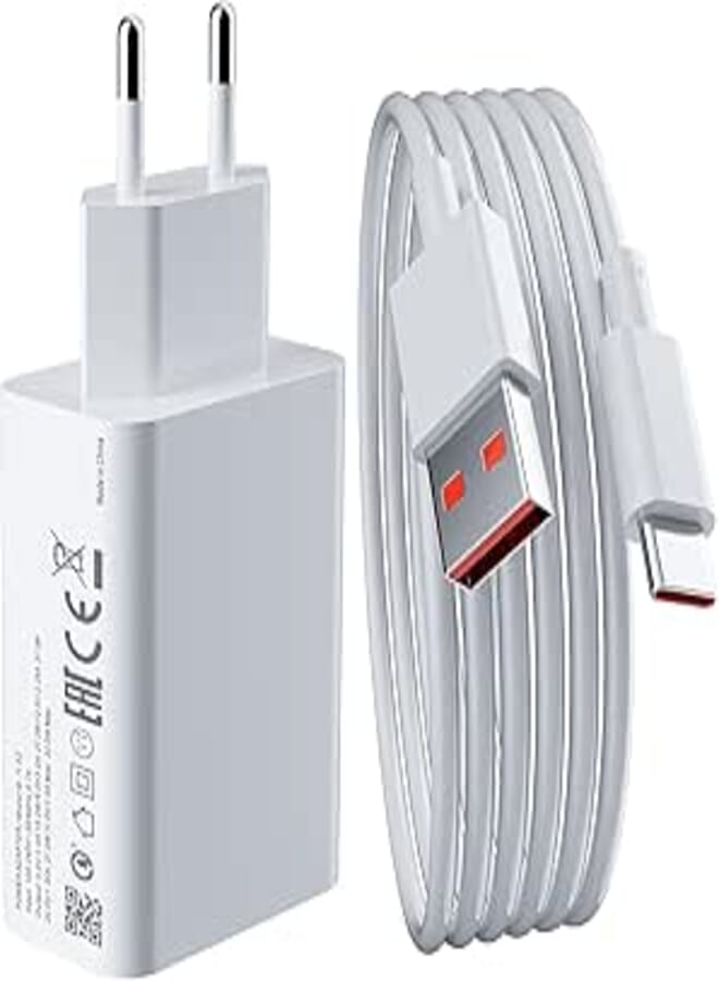 200W PD Fast Charger with USB C Cable 1m for Redmi Note 13 12 11 Pro Turbo Charger for XiaoMi 13T Pro/13/12T Pro/12X/11T Pro/11/Redmi Note 11s/Note 10 Pro/POCO X6/M6/X5/X3 Pro/Mi Pad 6/5 (200w PD)